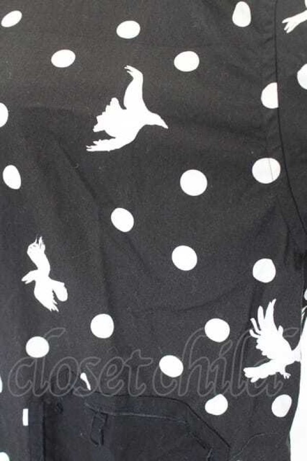 画像5: COMME des GARCONS / ＦＩＬＩＰ　ＰＡＧＷＳＫＩプリント長袖シャツ S 黒Ｘ白 I-26-07-29-022-bl-SA-ZI (5)