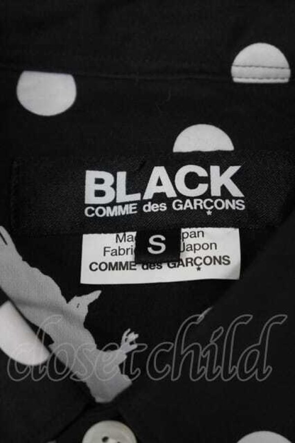 画像6: COMME des GARCONS / ＦＩＬＩＰ　ＰＡＧＷＳＫＩプリント長袖シャツ S 黒Ｘ白 I-26-07-29-022-bl-SA-ZI (6)