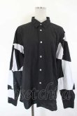 画像1: COMME des GARCONS / ２カラーデザイン長袖シャツ M 黒Ｘ白 I-26-07-29-023-bl-SA-ZI (1)