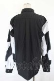 画像2: COMME des GARCONS / ２カラーデザイン長袖シャツ M 黒Ｘ白 I-26-07-29-023-bl-SA-ZI (2)