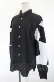 画像3: COMME des GARCONS / ２カラーデザイン長袖シャツ M 黒Ｘ白 I-26-07-29-023-bl-SA-ZI (3)