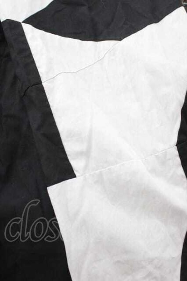 画像5: COMME des GARCONS / ２カラーデザイン長袖シャツ M 黒Ｘ白 I-26-07-29-023-bl-SA-ZI (5)