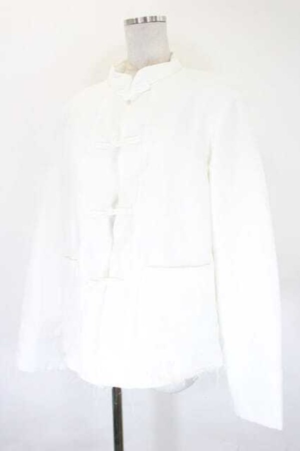 画像3: COMME des GARCONS / チャイナシャツジャケット S 白 I-26-07-29-024-jc-SA-ZI (3)