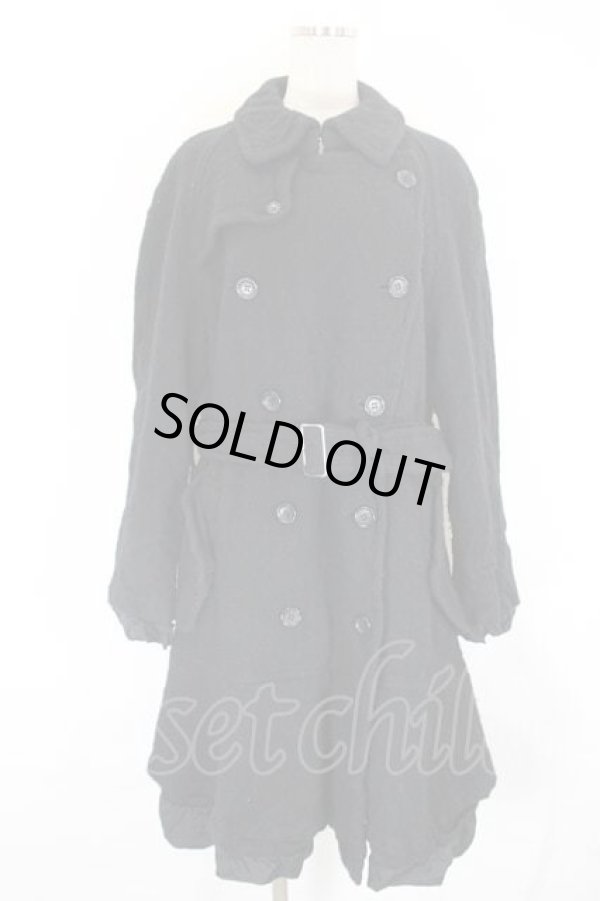画像1: COMME des GARCONS / ウール縮絨トレンチコート S 黒 I-26-07-29-026-co-SA-ZH (1)