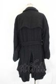 画像2: COMME des GARCONS / ウール縮絨トレンチコート S 黒 I-26-07-29-026-co-SA-ZI (2)