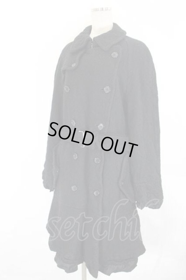 画像3: COMME des GARCONS / ウール縮絨トレンチコート S 黒 I-26-07-29-026-co-SA-ZH (3)