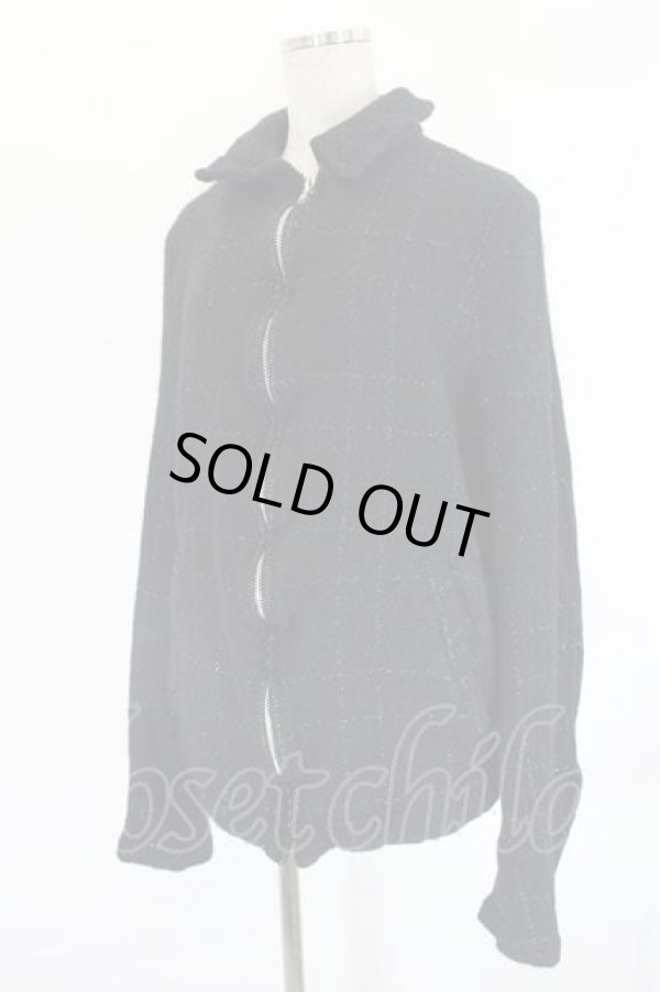画像3: COMME des GARCONS / ラメチェックブルゾン M 黒Ｘラメ I-26-07-29-027-jc-SA-ZI (3)