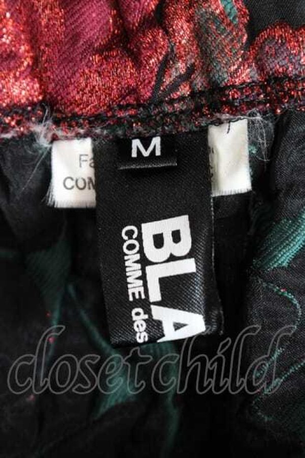 画像5: COMME des GARCONS / ラメフラワー総柄スカート  黒Ｘ赤 I-26-07-29-028-sk-SA-ZI (5)