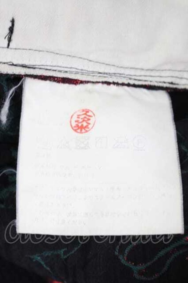 画像6: COMME des GARCONS / ラメフラワー総柄スカート  黒Ｘ赤 I-26-07-29-028-sk-SA-ZI (6)