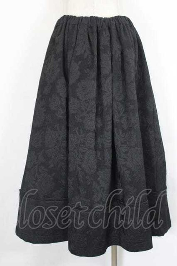 画像2: COMME des GARCONS / フラワージャガードイージースカート  黒 I-26-07-29-029-sk-SA-ZI (2)