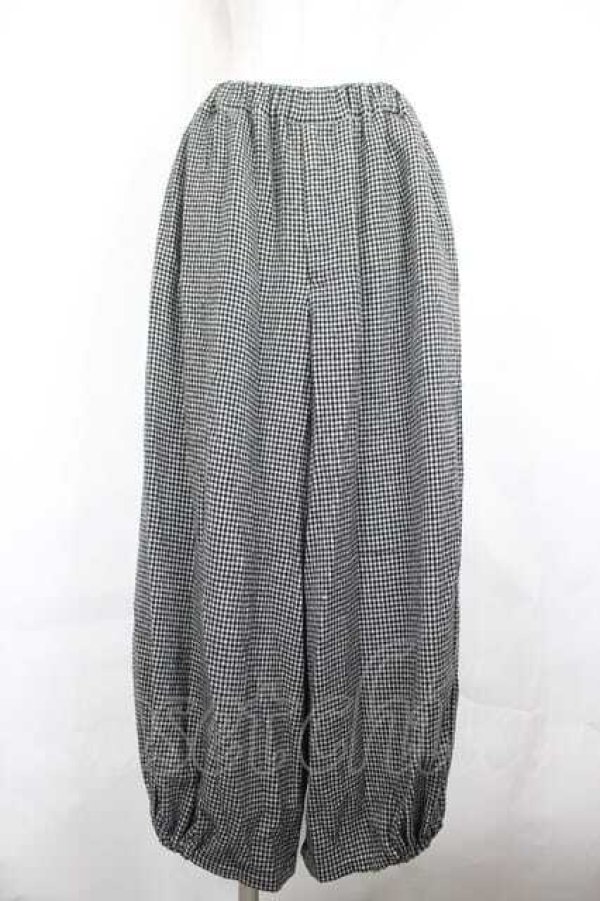 画像1: COMME des GARCONS / 千鳥柄パンツ S 黒Ｘ白 I-26-07-29-031-pa-SA-ZI (1)
