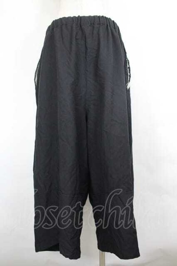 画像2: COMME des GARCONS / 白ポケットデザインパンツ L 黒Ｘ白 I-26-07-29-032-pa-SA-ZI (2)