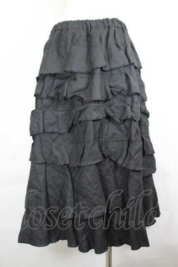 画像2: COMME des GARCONS / 段フリルスカート M 黒 I-26-07-29-033-sk-SA-ZI (2)