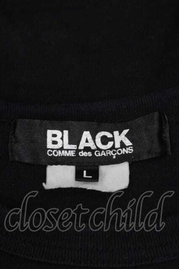 画像5: COMME des GARCONS / ドットリボンプリントＴシャツ L 黒Ｘ白 I-26-07-29-004-to-SA-ZI (5)