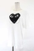 画像3: COMME des GARCONS / ブラックハートスタッズハーフスリーブＴシャツ M 白Ｘ黒 I-26-07-29-005-to-SA-ZI (3)