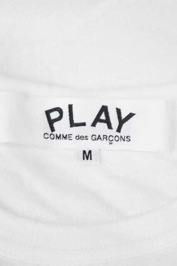 画像5: COMME des GARCONS / ブラックハートスタッズハーフスリーブＴシャツ M 白Ｘ黒 I-26-07-29-005-to-SA-ZI (5)