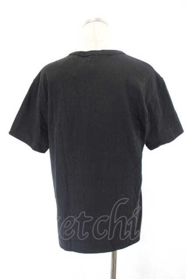 画像2: COMME des GARCONS / ラメ英字プリントＴシャツ L 黒 I-26-07-29-007-to-SA-ZI (2)