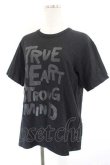 画像3: COMME des GARCONS / ラメ英字プリントＴシャツ L 黒 I-26-07-29-007-to-SA-ZI (3)