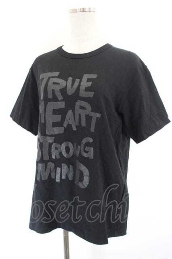 画像3: COMME des GARCONS / ラメ英字プリントＴシャツ L 黒 I-26-07-29-007-to-SA-ZI (3)