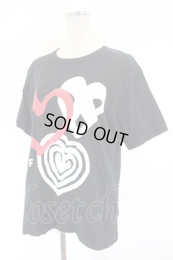 画像3: COMME des GARCONS / ハートモチーフプリントＴシャツ L 黒Ｘ赤Ｘ白 I-26-07-29-008-to-SA-ZH (3)