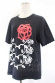 画像3: COMME des GARCONS / 薔薇プリントＴシャツ L 黒Ｘ赤Ｘ白 I-26-07-29-009-to-SA-ZI (3)