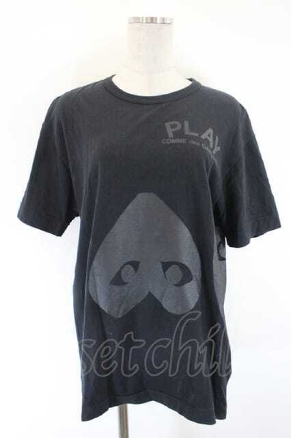 画像1: COMME des GARCONS / ロゴハートＴシャツ L 黒 I-26-07-29-010-ts-SA-ZI (1)