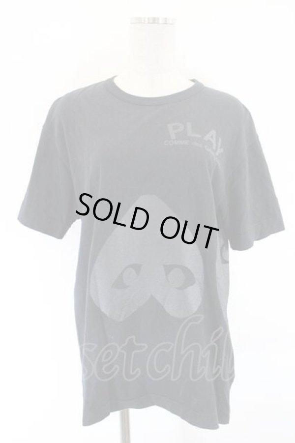 画像1: COMME des GARCONS / ロゴハートＴシャツ L 黒 I-26-07-29-010-ts-SA-ZH (1)