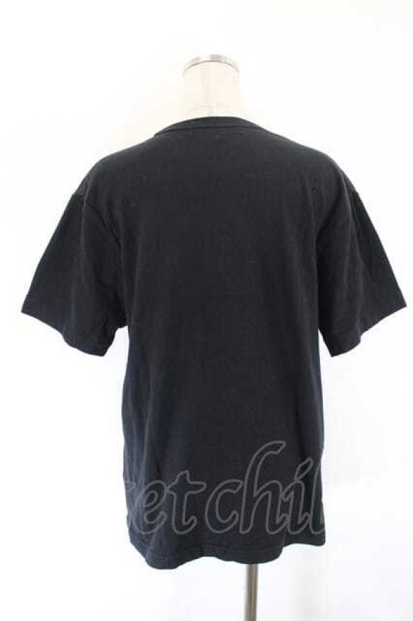 画像2: COMME des GARCONS / 手書き風チェックＴシャツ L 黒 I-26-07-29-011-to-SA-ZI (2)