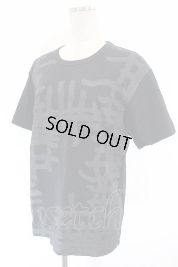 画像3: COMME des GARCONS / 手書き風チェックＴシャツ L 黒 I-26-07-29-011-to-SA-ZH (3)