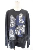 画像1: COMME des GARCONS / 地図柄長袖カットソー L 黒ＸグレーＸ青 I-26-07-29-002-to-SA-ZI (1)