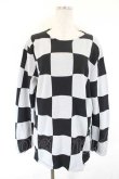 画像1: COMME des GARCONS / 市松柄ニットトップス M グレーＸ黒 I-26-07-29-013-to-SA-ZI (1)