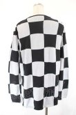 画像2: COMME des GARCONS / 市松柄ニットトップス M グレーＸ黒 I-26-07-29-013-to-SA-ZI (2)