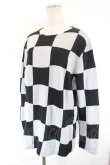 画像3: COMME des GARCONS / 市松柄ニットトップス M グレーＸ黒 I-26-07-29-013-to-SA-ZI (3)