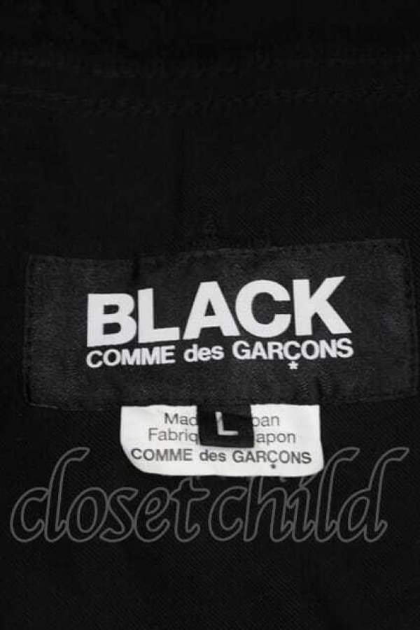 画像5: COMME des GARCONS / 刺繍ノーカラージャケット L 黒 I-26-07-29-016-jc-SA-ZI (5)