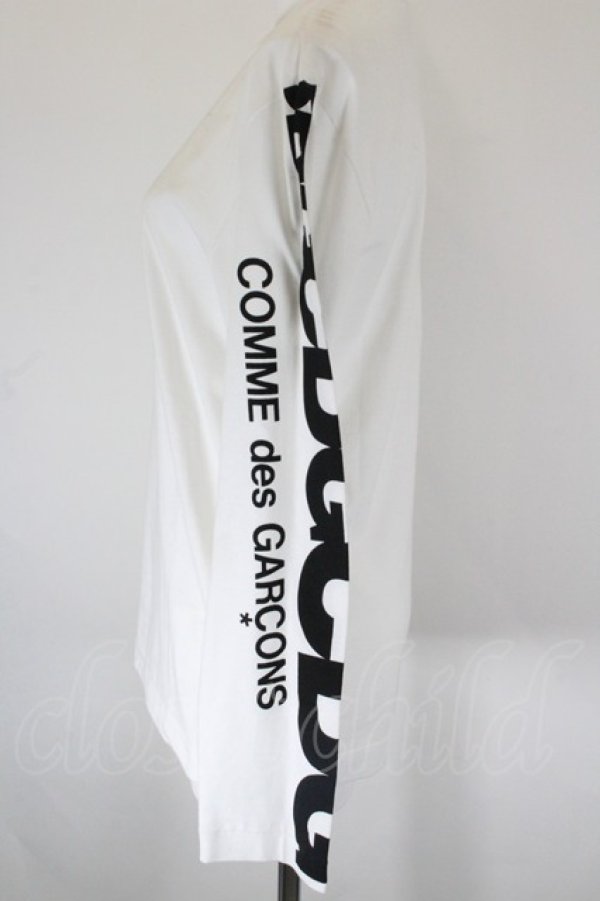 画像2: COMME des GARCONS / ロゴプリントカットソー S 白Ｘ黒 I-26-10-31-001-to-SA-ZI (2)