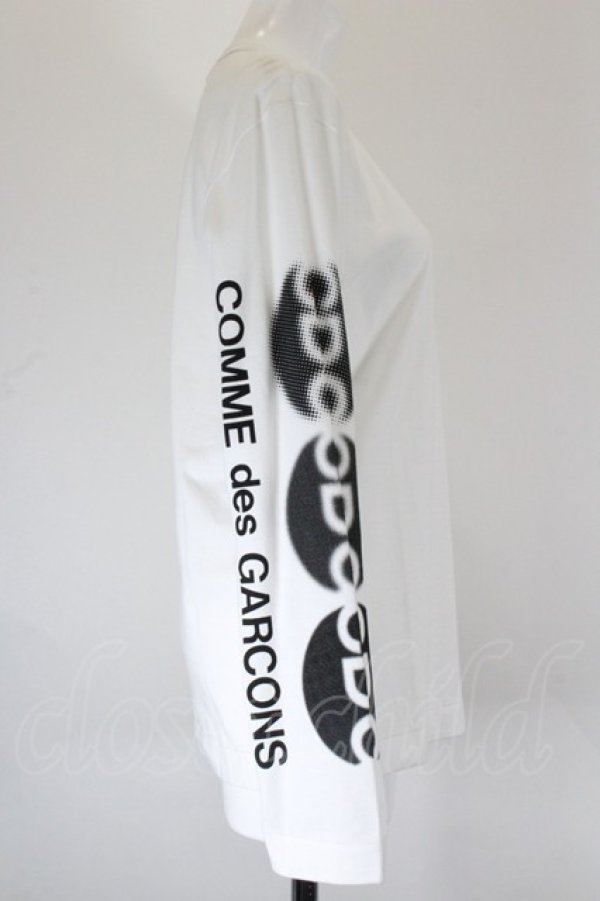 画像3: COMME des GARCONS / ロゴプリントカットソー S 白Ｘ黒 I-26-10-31-001-to-SA-ZI (3)