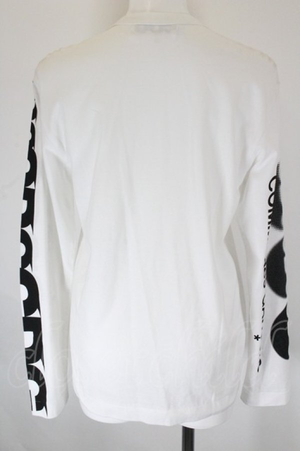 画像4: COMME des GARCONS / ロゴプリントカットソー S 白Ｘ黒 I-26-10-31-001-to-SA-ZI (4)