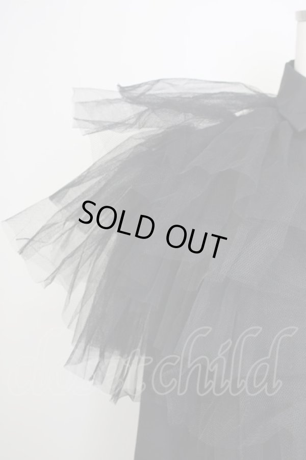 画像3: COMME des GARCONS / チュールシャツ XS 黒 T-24-09-25-004-to-OD-ZH (3)