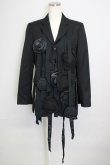 画像1: COMME des GARCONS / フラワーモチーフジャケット XS 黒 T-24-09-25-006-jc-OD-ZH (1)