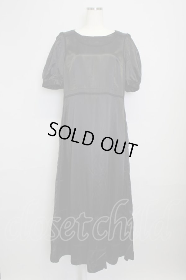 画像1: COMME des GARCONS / サテンワンピース M 黒 T-24-09-25-007-op-IN-ZH (1)