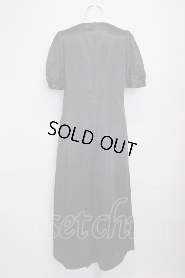 画像2: COMME des GARCONS / サテンワンピース M 黒 T-24-09-25-007-op-IN-ZH (2)