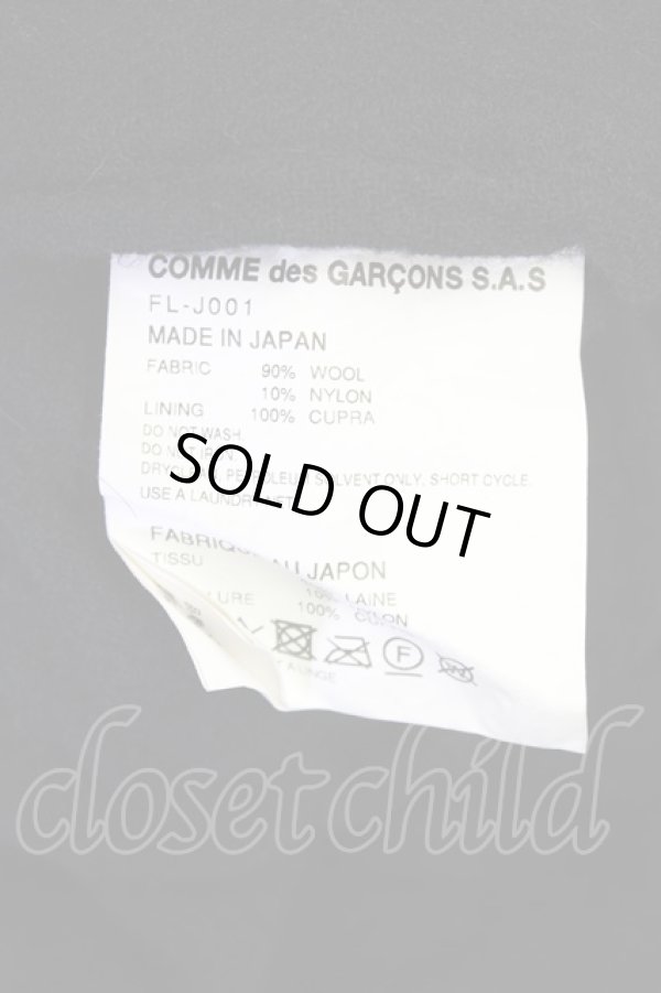 画像7: COMME des GARCONS / ウールジャケット M 黒 T-24-09-25-012-jc-IN-ZH (7)