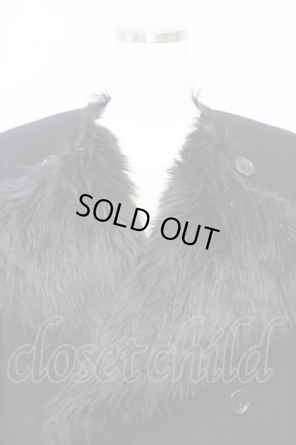 画像3: COMME des GARCONS / ファートリムロングコート M 黒 T-24-09-25-014-co-IN-ZH (3)