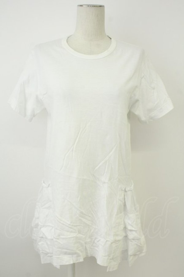 画像1: COMME des GARCONS / ティアードカットソー M 白 T-26-05-17-001-to-OD-ZT (1)