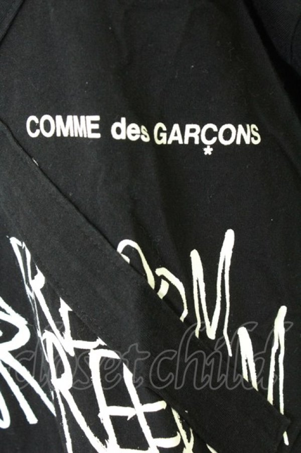 画像3: COMME des GARCONS / クロスデザイン半袖カットソー S ブラック T-26-05-17-020-ts-OD-ZT (3)