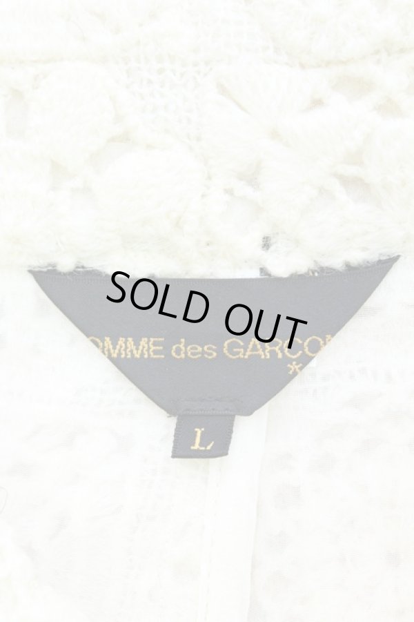 画像4: COMME des GARCONS / フラワーレースジャケット L 生成 T-26-05-17-002-jc-OD-ZH (4)