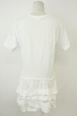 画像2: COMME des GARCONS / ティアードカットソー M 白 T-26-05-17-001-to-OD-ZT (2)