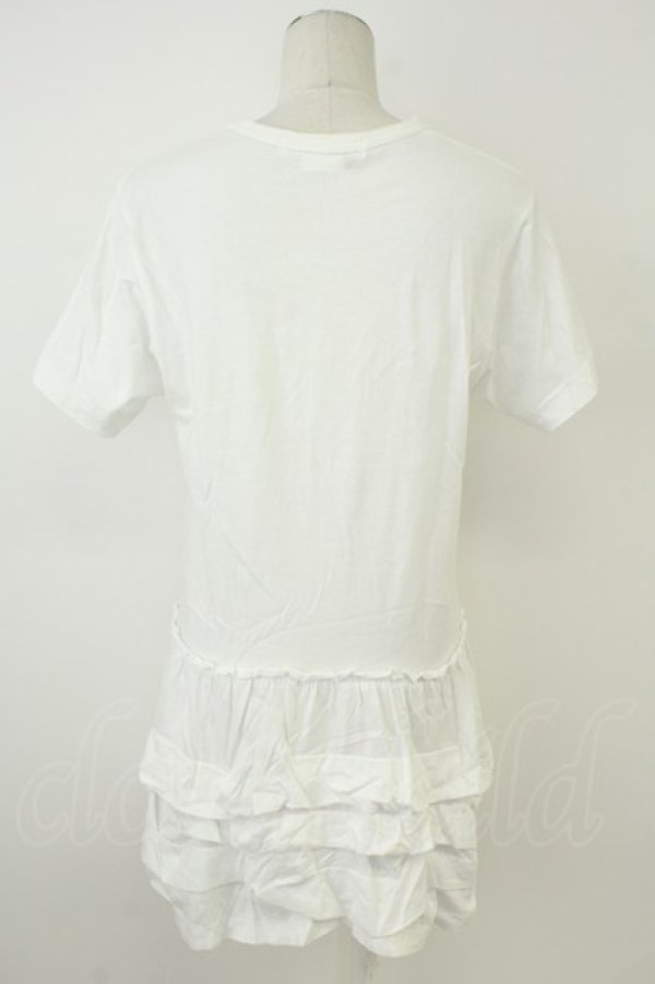 画像2: COMME des GARCONS / ティアードカットソー M 白 T-26-05-17-001-to-OD-ZT (2)