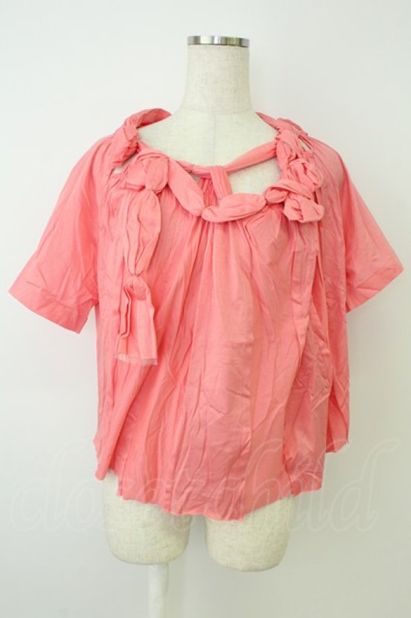 画像1: COMME des GARCONS / 捻りカットソー  ピンク T-26-05-17-005-to-OD-ZT (1)