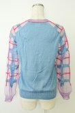画像2: COMME des GARCONS / 格子ｐｔシースルーカーディガン S 紫 T-26-05-17-006-to-OD-ZT (2)